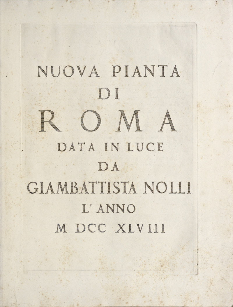 the nuova pianta di Roma with legend and indices